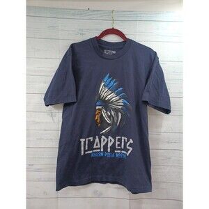 Indian Warrior Million Dolla Motive Trappers NavyBlue T-Shirt L Short Sleeve